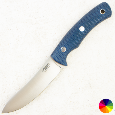 Нож Южный Крест Траппер, Convex, Elmax, Micarta Синий, Насечка, 255.2356.Elmax.K